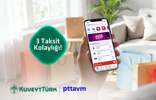 PttAVMde Peşin Fiyatına 3 Taksit Fırsatı