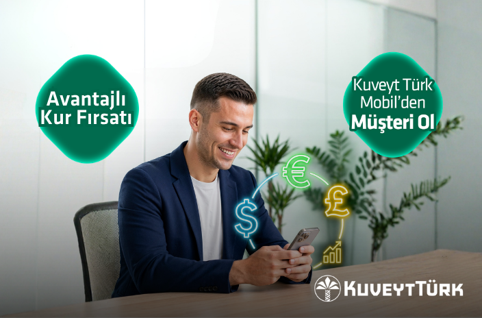 elinde telefonuna bakan genç adam ve telefon çevresinde döviz ikonları