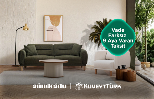 modern bir dairede Gündoğu mobilyaları ile oluşturulmuş salon