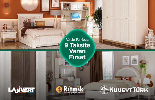 altta ve üstte iki ayrı yatak odası takımı