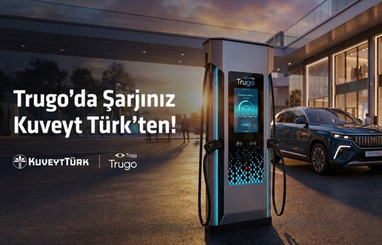 Trugo şarj istasyonu yanına park etmiş Togg araç