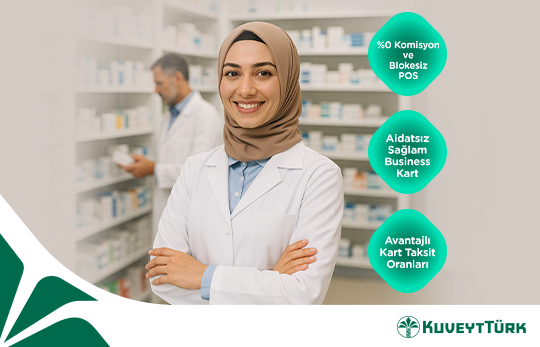 eczanede kollarını birbirine bağlamış genç eczacı kadın