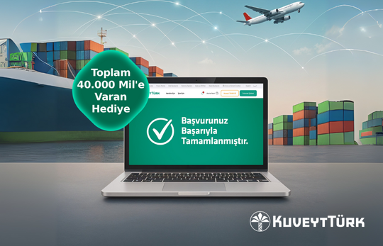 gemiye yüklenmiş konteynerlar ve uçak önünde bilgisayar ekranında başvuru onay ekranı