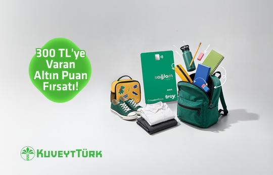 sağlam nakit kart görselinin yanında bulunan okul araç gereçleri