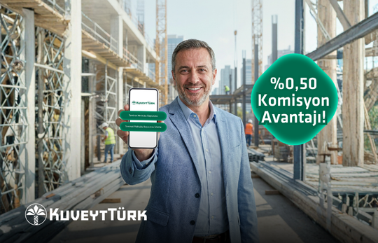 inşaatta komisyon avantajı ekranını gösteren kobi