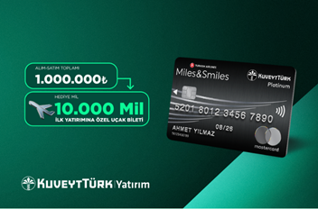 miles and smiles kredi kartı ve 1 milyon tl ile 10000 mil yazıları