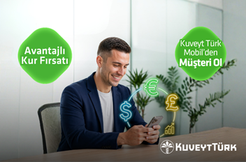 elinde telefonuna bakan genç adam ve telefon çevresinde döviz ikonları