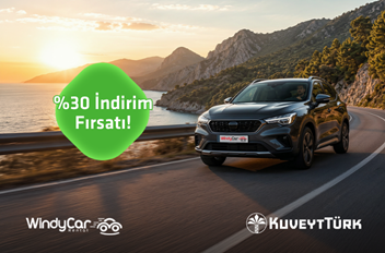 Kuveyt Türk'lülere Windy Car'da %30 İndirim Fırsatı!