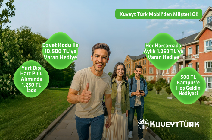 Kuveyt Türk Kampüs'e katılanlar davet kodu, kart harcamaları ve ilk E-Ticaret harcaması kampanyalarından toplamda 13.500 TL Hediye!
