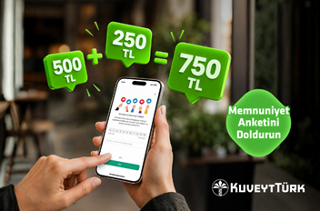 Memnuniyet anketi dolduran kişi ve 250 tl ile 500 tl ikonları