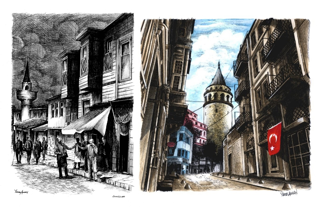 Ressam Yüksel Akmanın çizimi