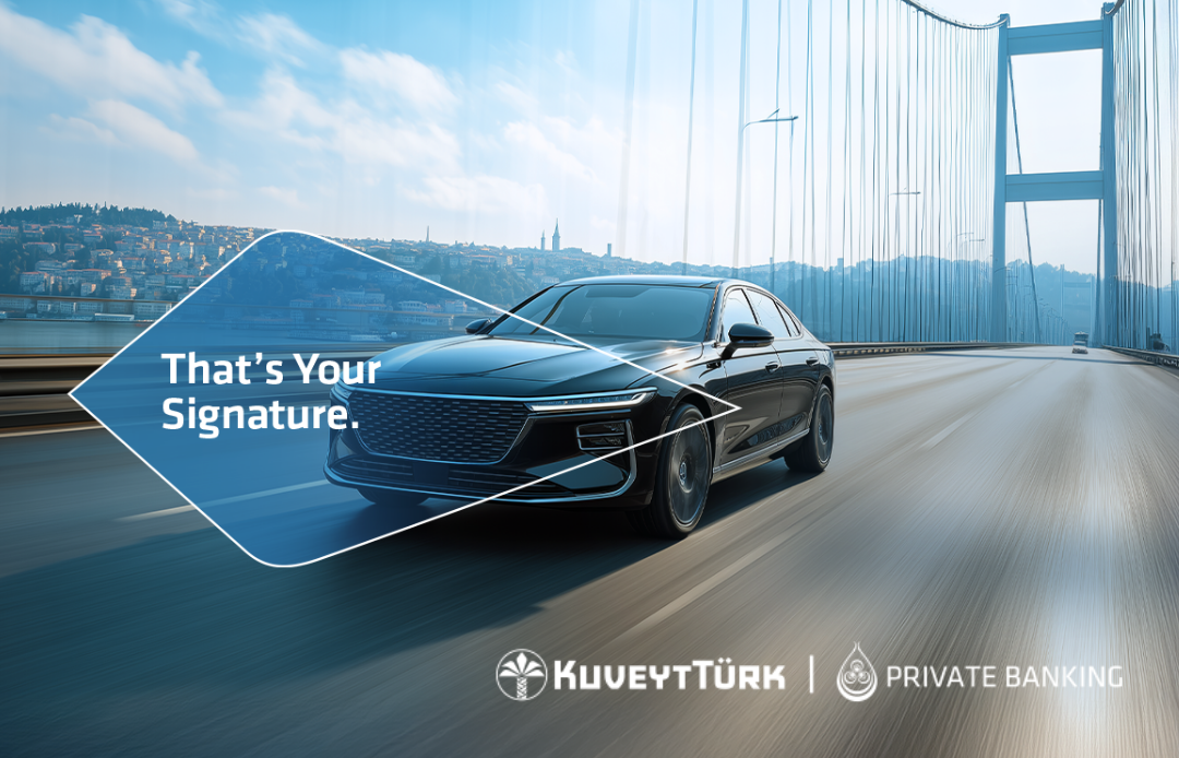 private banking privileges: luxury vehicle driving across the bridge
