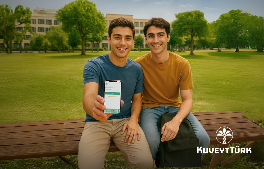 two male university students sitting on campus