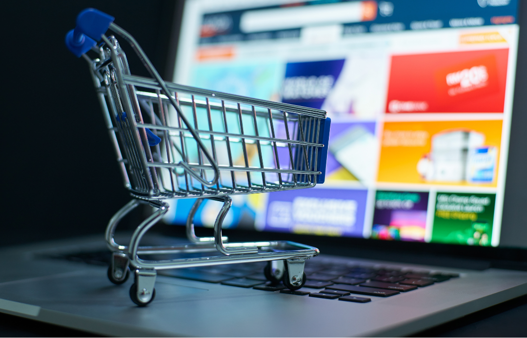 İnternet alışverişi sayfası bilgisayar ekranı