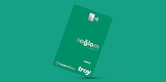 Green Kuveyt Turk Saglam contactless debit card