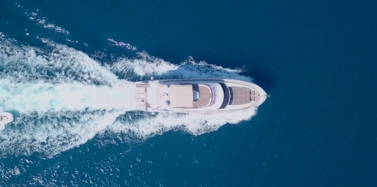 a luxury boat sailing on the sea