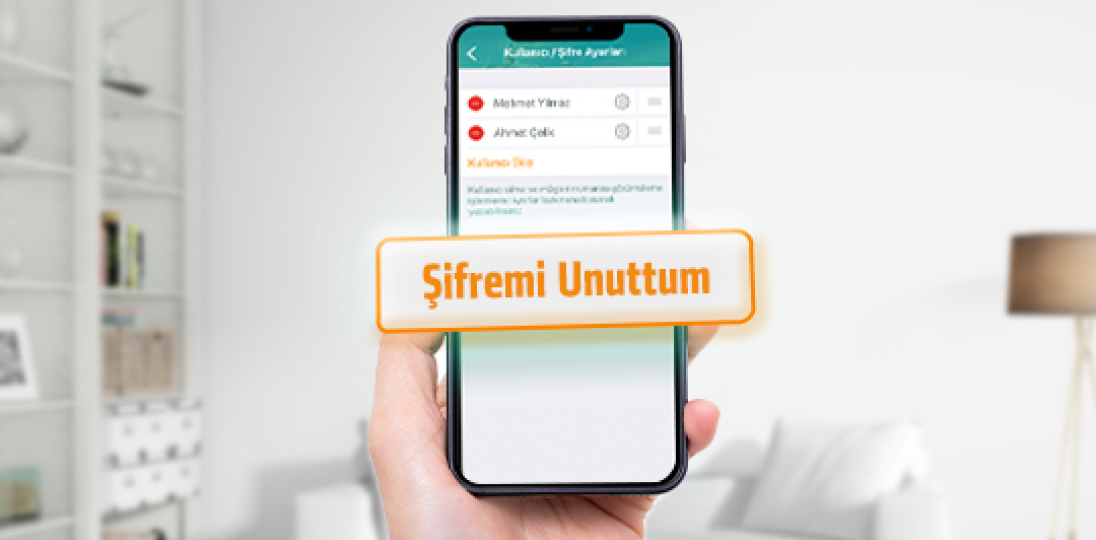 Forgot password screen in Kuveyt Türk Mobile application