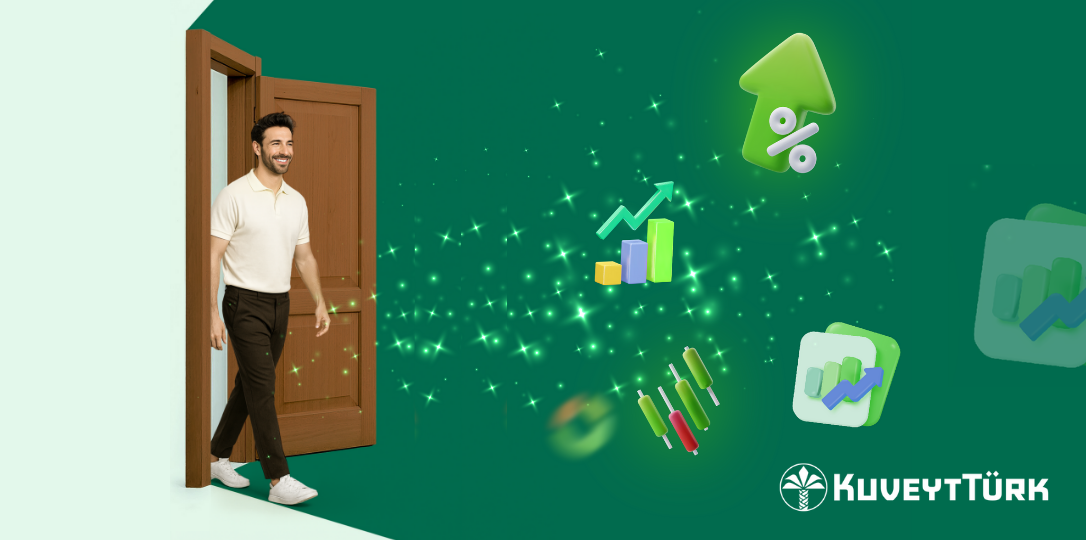 a male customer entering the advantages of the participation account through the door
